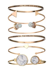 1pc Minimalist Quartz Watch & 6pcs Bracelet