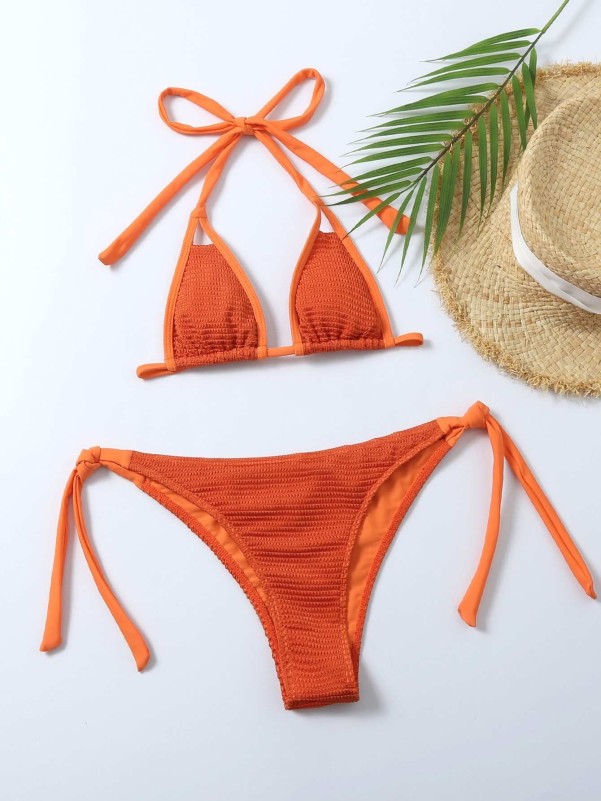 Micro Triangle Tie Side Bikini Swimsuit