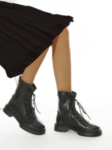 Minimalist Lace-up Front Combat Boots