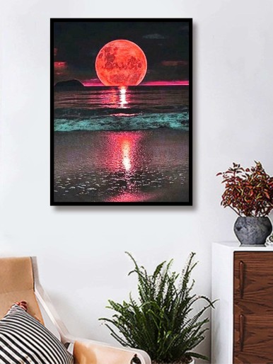 Moon Print DIY Diamond Painting Without Frame