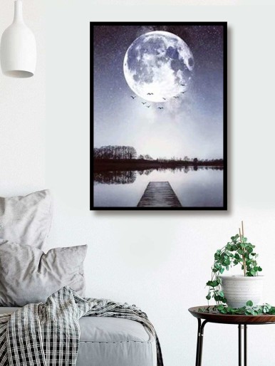 Moon Print DIY Diamond Painting Without Frame