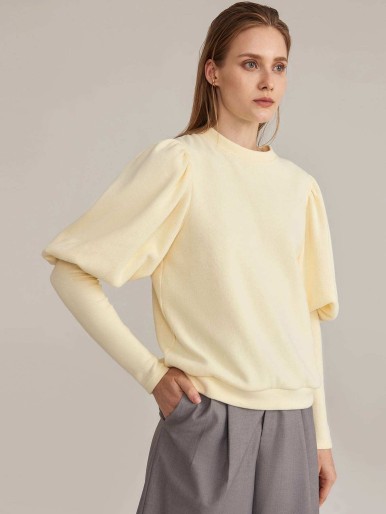 MOTF PREMIUM COTTON BLEND GIGOT SLEEVE SWEATSHIRT