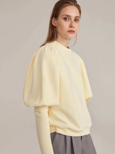 MOTF PREMIUM COTTON BLEND GIGOT SLEEVE SWEATSHIRT