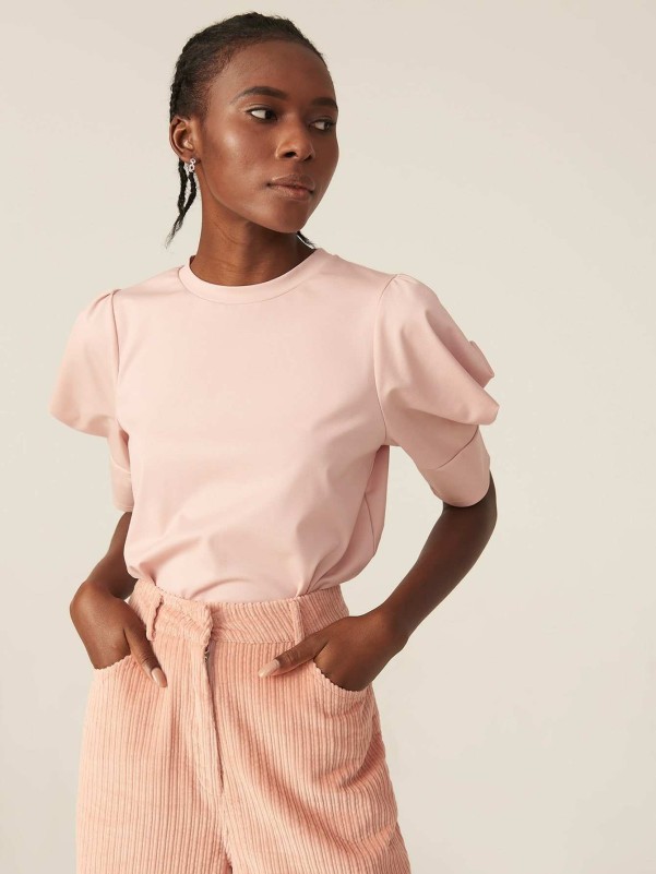 Baby pink puff online sleeve top