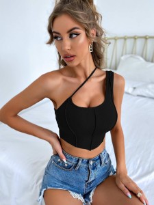 One Shoulder Crop Top