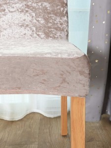 Plain Velvet Stretchy Chair Cover