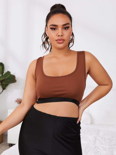 Plus Cut-out Back Sports Bra