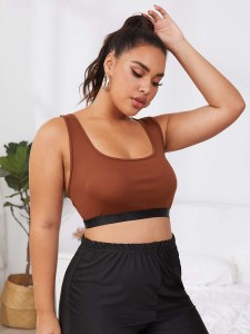 Plus Cut-out Back Sports Bra