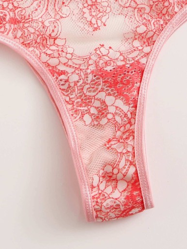 Dai Lei Qi] Artis Floral Lace Panties-Light Pink - Shop Delicate