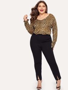 Plus Leopard Print Tee