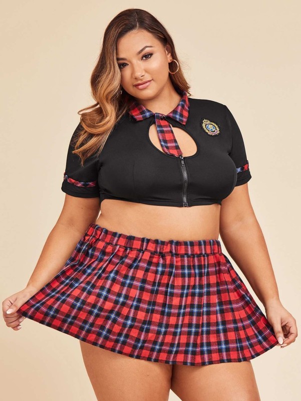 Ella Lust Plus Size Schoolgirl Outfit Lingerie for India