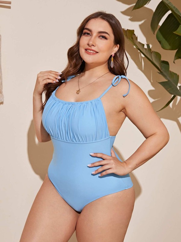 One-Piece with Ruched Bust, SWIMWEAR