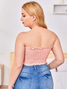 بالإضافة إلى Shirred Frill Bandeau Bralette