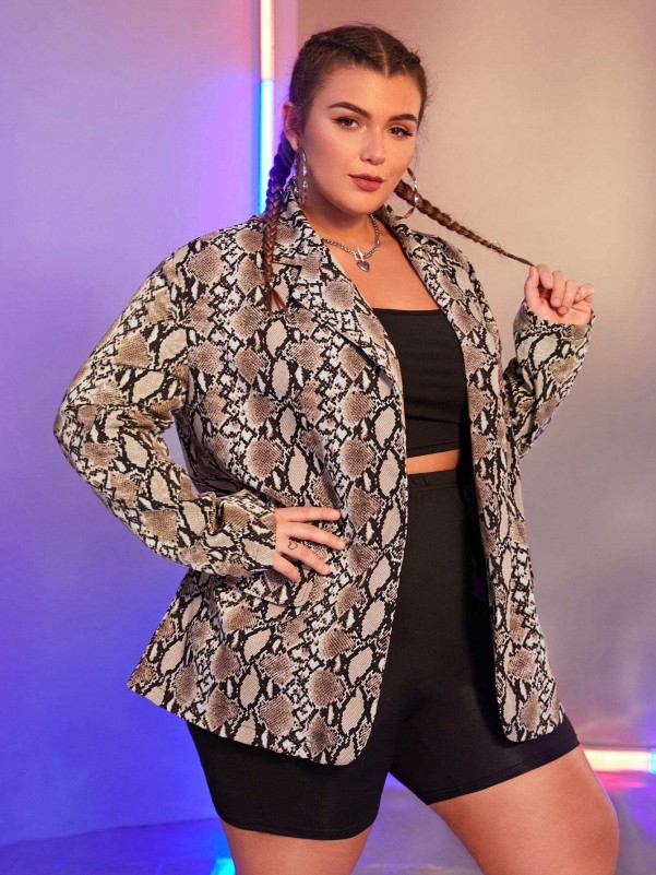 Snakeskin blazer sale plus size