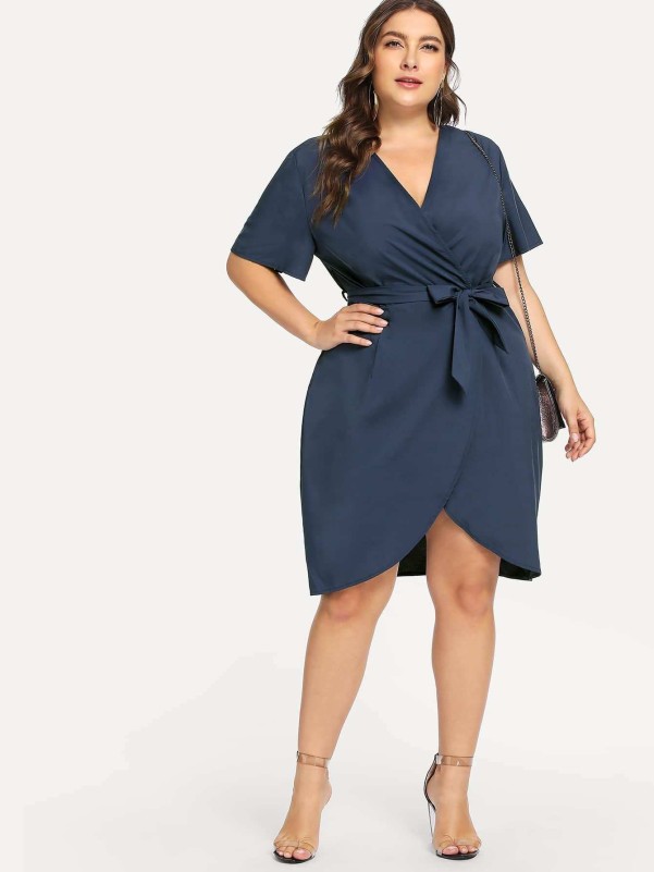 Surplice store wrap dress