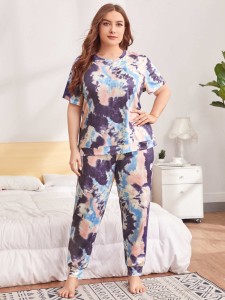 Plus Tie Dye PJ Set