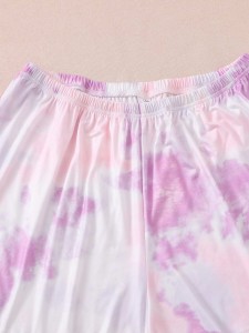 Plus Tie Dye Print Shorts PJ Set