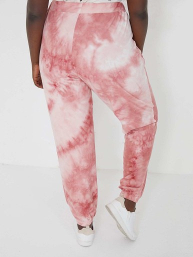 Plus Tie Dye Print Sweatpants