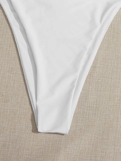 Plus Triangle Tie Side Bikini Swimsuit