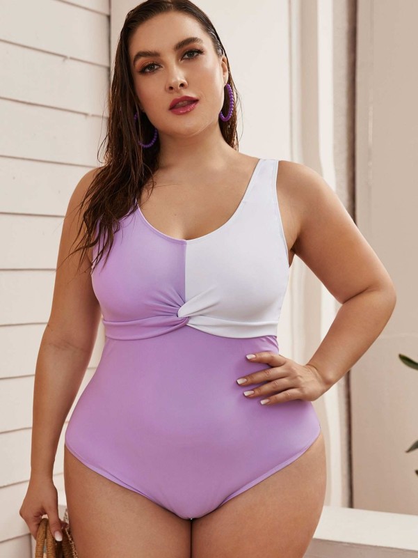 Buy Bycc Bynn Women's One Piece Swimsuit Plus Size Trendy Front-Cross Tummy  Control Swimwear Bathing Suit Online at desertcartOMAN