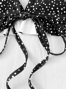 Polka Dot Ruffle Triangle Bikini Swimsuit