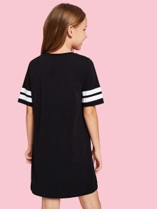 Girls Mixed Print T-Shirt Dress