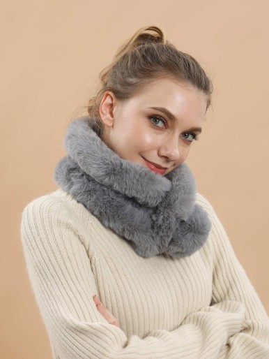 Pom Pom Decor Plain Scarf