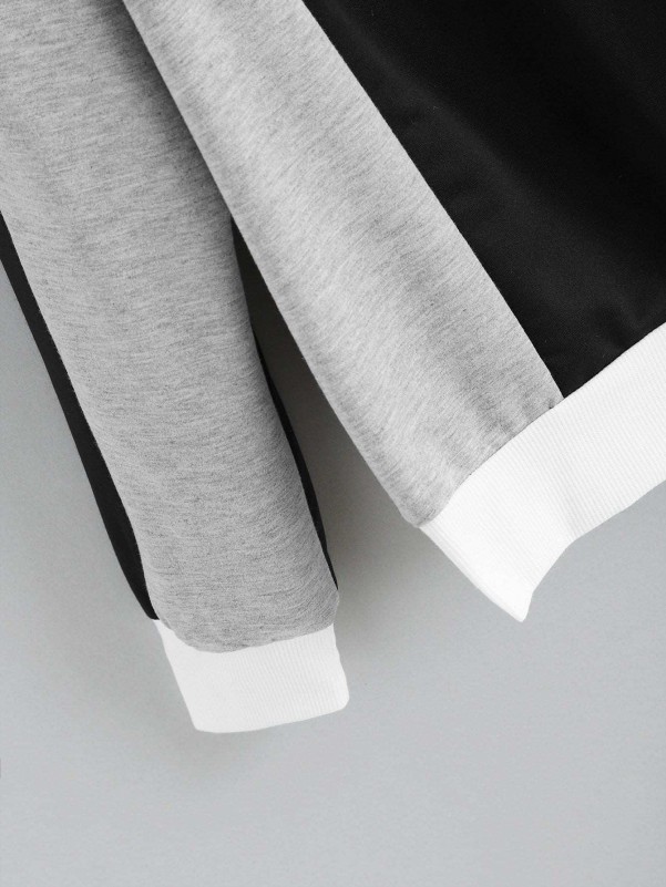 Colorblock Raglan Sleeve Sweatshirt