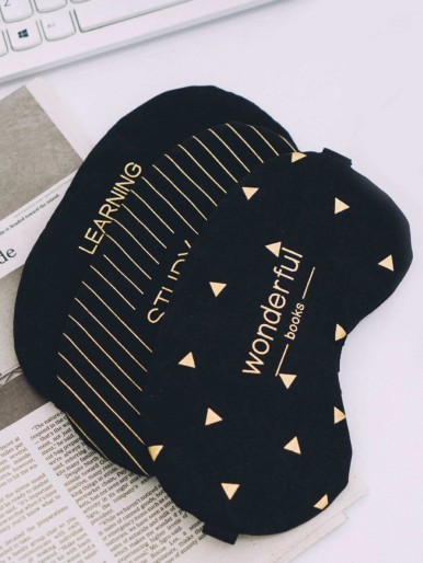 Random Slogan Print Eye Patch 1pc