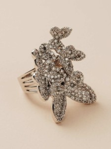 Rhinestone Butterfly Decor Ring