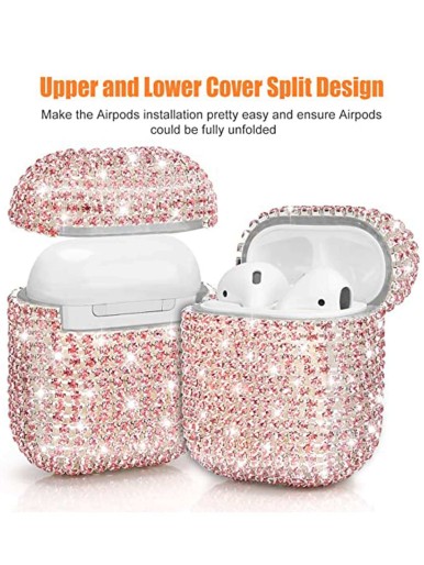 Rhinestone Decor Airpods Case