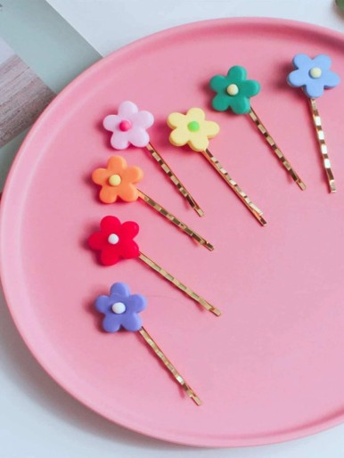 2pcs Random Flower Bobby Pin