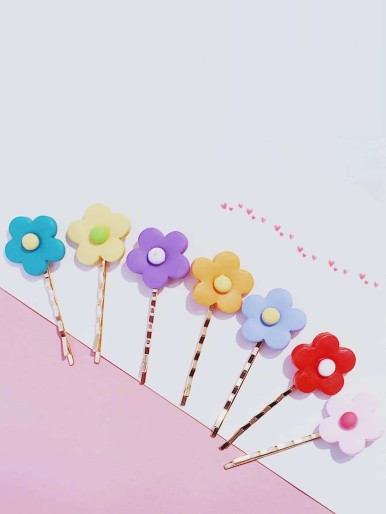 2pcs Random Flower Bobby Pin