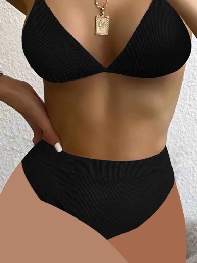 Rib High Waisted Bikini Panty