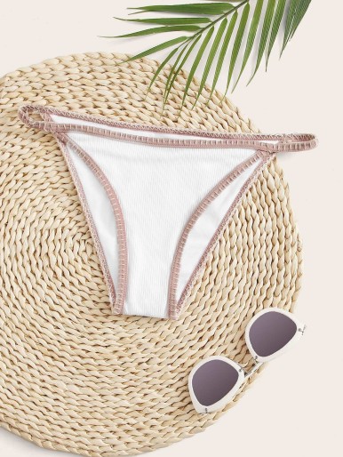 Rib Whip Stitch Tanga Bikini Panty