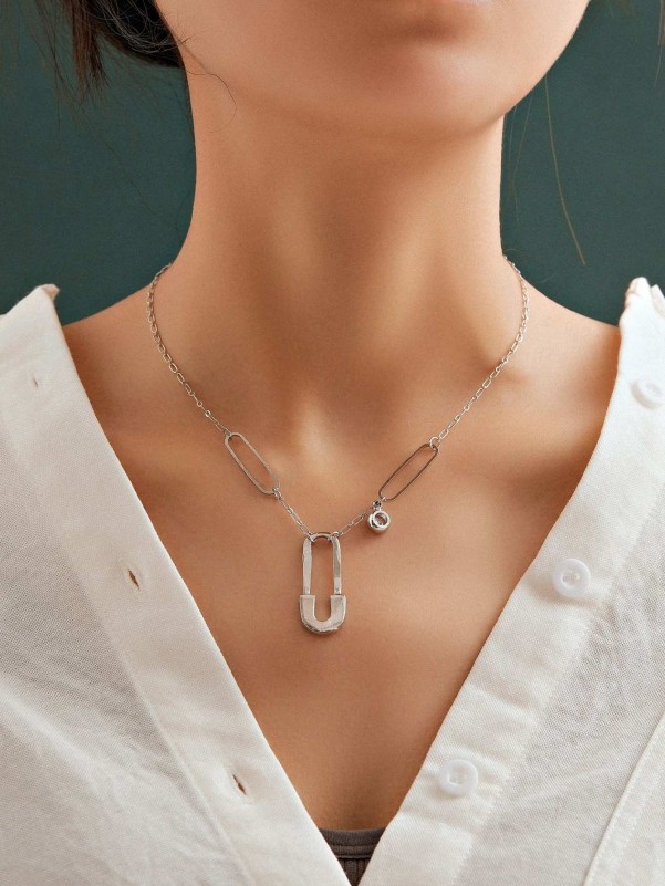 Safety Pin Design Necklace