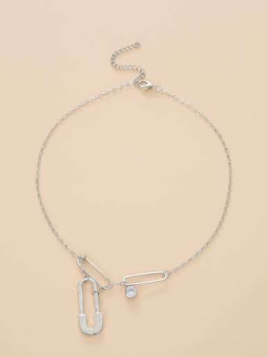 Safety Pin Design Necklace