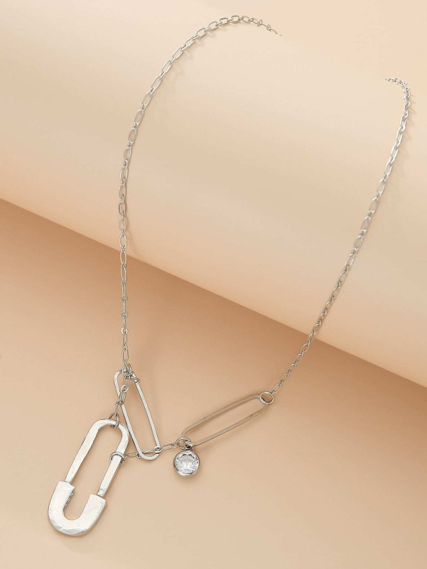 Safety Pin Design Necklace