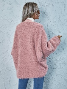 Shaggy Open Front Fuzzy Coat