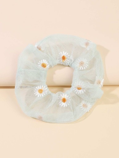 Hair ties with daisy pattern and mesh