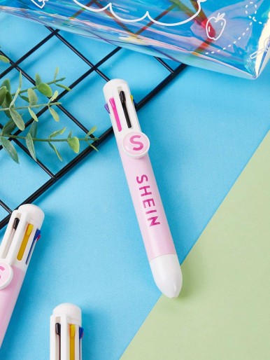 SHEIN 8 Color Retractable Ballpoint Pen