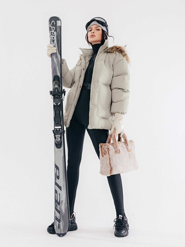 SHEIN Belted Puffer Coat