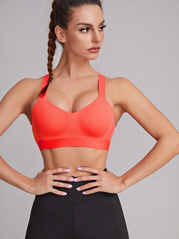 SHEIN Breathable Minimize Bounce Sports Bra - High Support