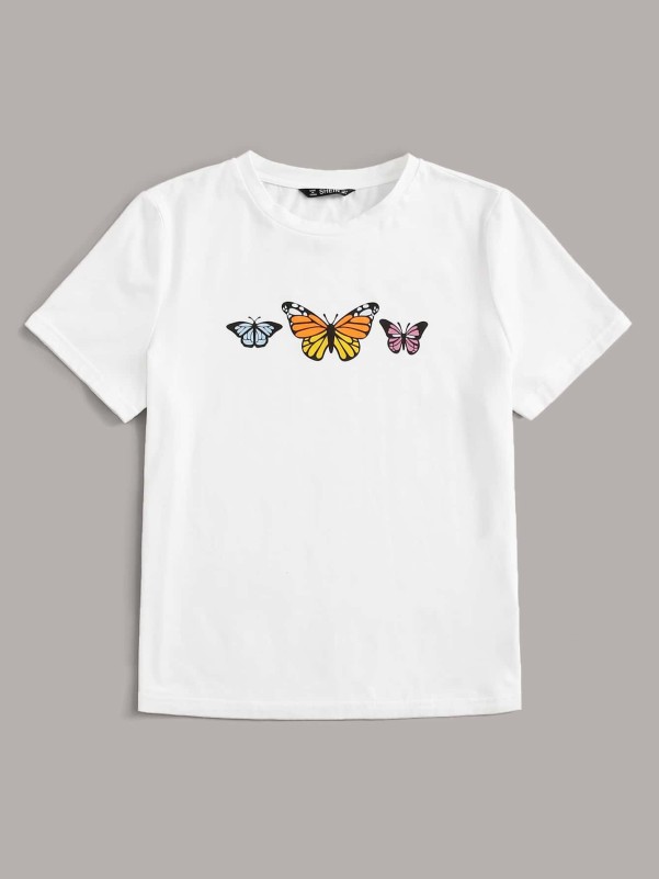 SHEIN Butterfly Print Top