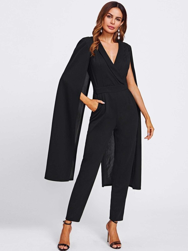 Tailored cheap cape jumpsuit