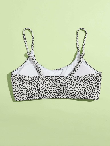 Dalmatian Ribbed Bikini Top