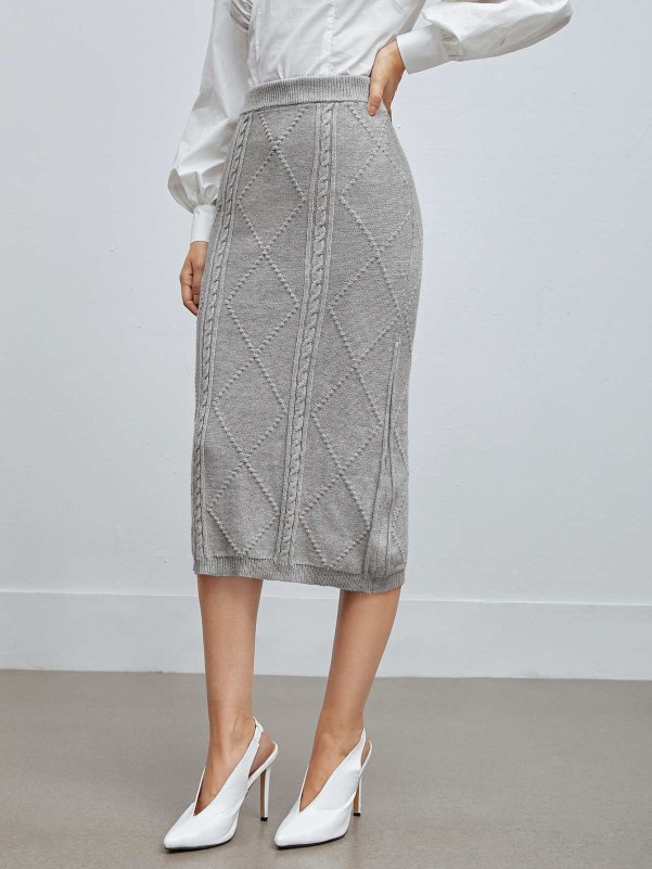 SHEIN High Waist Knit Skirt