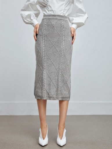 SHEIN High Waist Knit Skirt