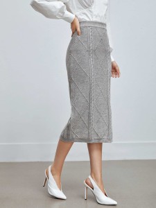 SHEIN High Waist Knit Skirt