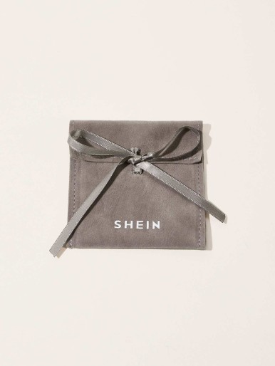 حقيبة تخزين مجوهرات بعقدة أمامية من SHEIN